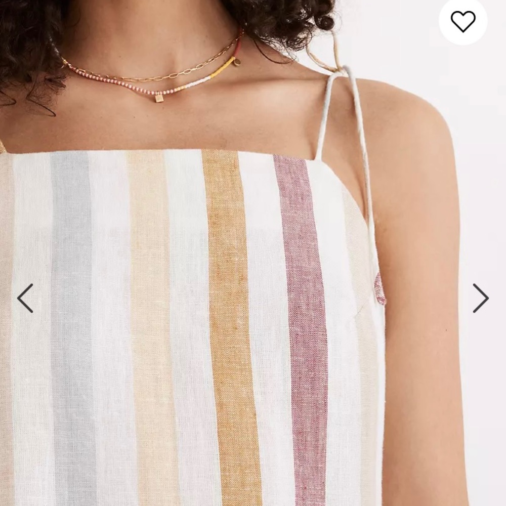 Madewell x LAUDE Organic Linen Jane Maxi Dress in Painter Stripe — Large - Picture 3 of 11